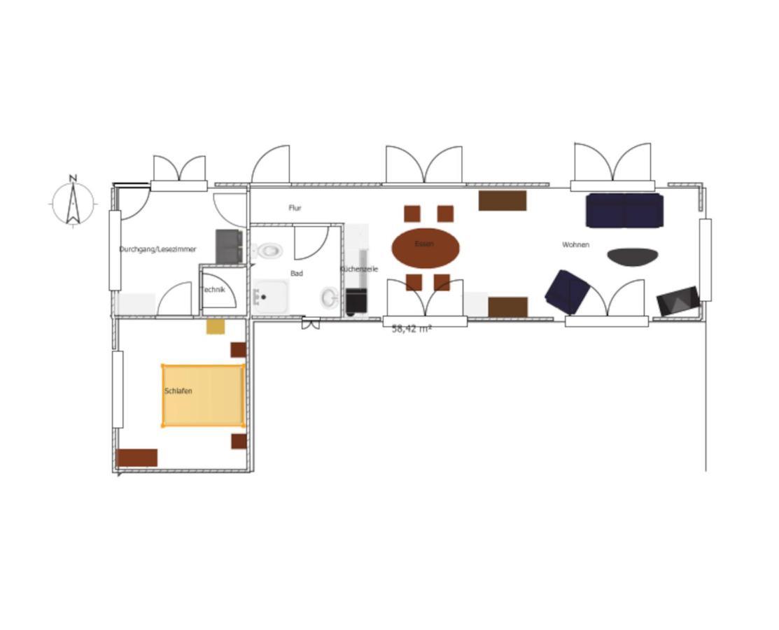 Ferienhaus Grafenland Dersum Bagian luar foto